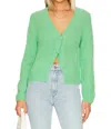 Nation Ltd Women's Jamie Slim Cardigan Sweater In Grasshopper Green In Multi