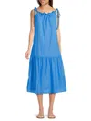Nation Ltd Women's Sequoia Ruffle Pima Cotton Midi Dress In Lapis