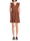 Nation Ltd Tegan Ruffled Mini Dress In Green