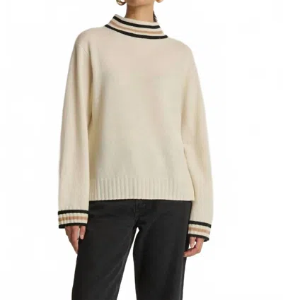 Nation Ltd Women's Tommie Mock Neck Sweater In Snowflake In Yellow