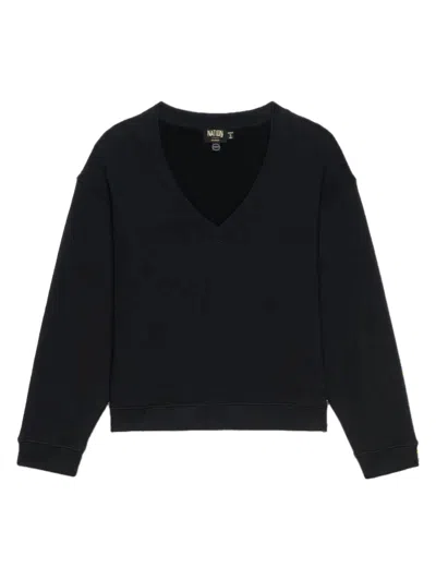 Nation Ltd Women's Wyatt Oversized V-neck Sweater In Jet Black