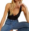 Nation Ltd Yara Button Tank Top In Jet Black In Black