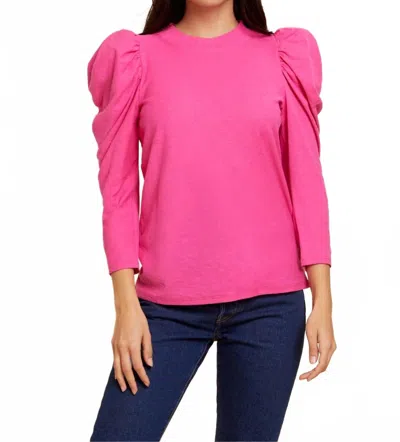 Nation Ltd Zeta Snap Back Mock Neck Tee In Girl Crush In Multi