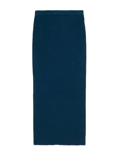 Nation Ltd Zion Maxi Skirt W/ Side Slit In Azure In Blue
