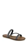 National Comfort Aranda Crystal Embellished Sandal In Lead Suede