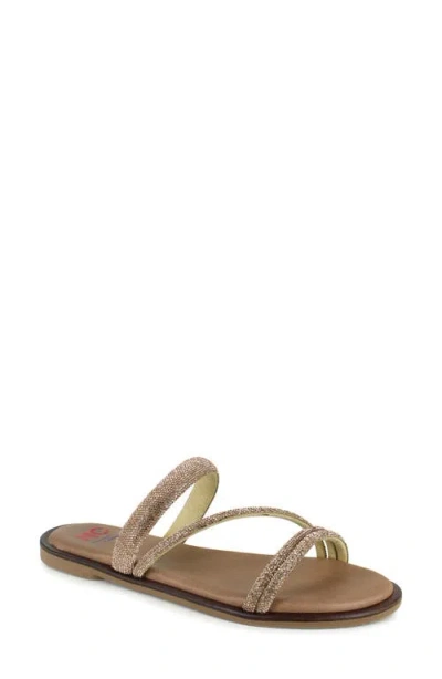 National Comfort Aranda Crystal Embellished Sandal In Platinum Suede