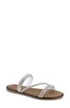 National Comfort Aranda Crystal Embellished Sandal In Silver Suede