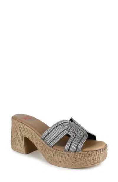 National Comfort Cornella Platform Slide Sandal In Gray