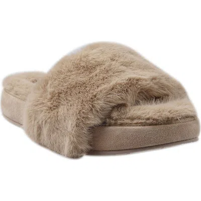 National Comfort Macklin Faux Fur Slipper In Natural