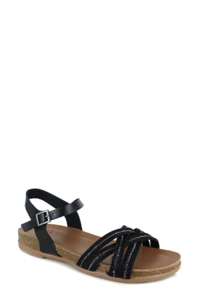 National Comfort Porto Sandal In Black Leather
