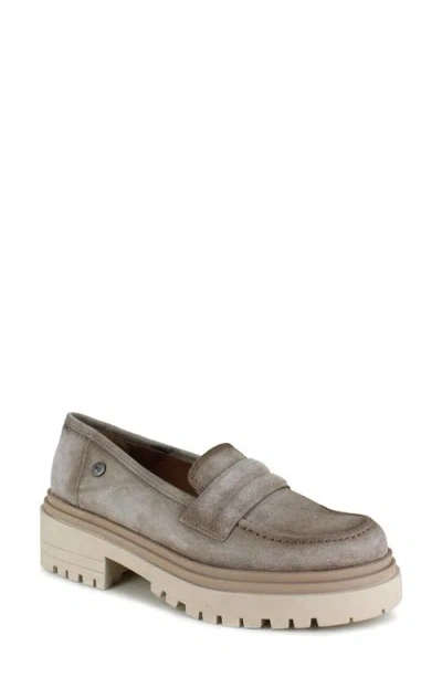 National Comfort Rosalia Water Resistant Suede Lug Sole Loafer In Sanse