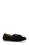 National Comfort Shell Suede Loafer In Black Suede
