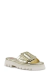 National Comfort Tail Platform Slide Sandal In Gold