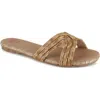 National Comfort Terrassa Slide Sandal In Brown Fabric