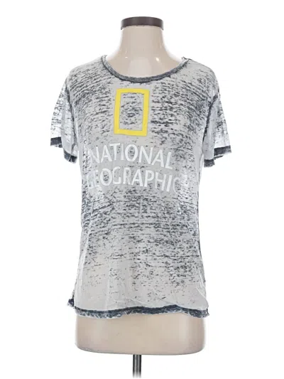 Pre-owned National Geographic Short Sleeve T-shirt In Silver