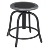 National Public Seating Nps 18" - 24" Height Adjustable Swivel Stool, Black Seat And Black Frame