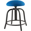 National Public Seating Nps 18"-25" Height Adjustable Designer Stool, 3" Fabric Padded Cobalt Blue Seat, Black Frame