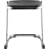 National Public Seating Nps 18" Elephant Z-stool, Black Seat And Chrome Frame
