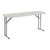 National Public Seating Nps 18" X 60" Heavy Duty Seminar Folding Table, Speckled Grey In Gray