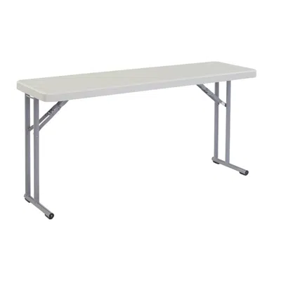 National Public Seating Nps 18" X 60" Heavy Duty Seminar Folding Table, Speckled Grey In Gray