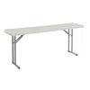 National Public Seating Nps 18" X 72" Heavy Duty Seminar Folding Table, Speckled Grey In White