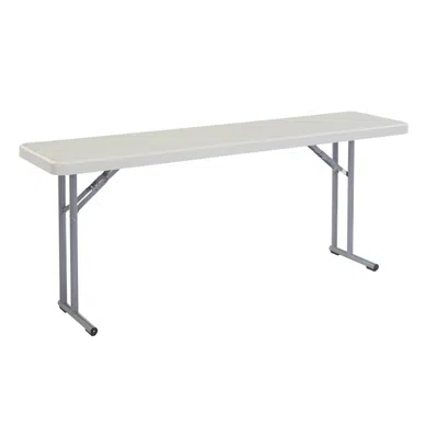 National Public Seating Nps 18" X 72" Heavy Duty Seminar Folding Table, Speckled Grey In White
