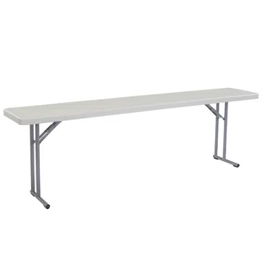 National Public Seating Nps 18" X 96" Heavy Duty Seminar Folding Table, Speckled Grey