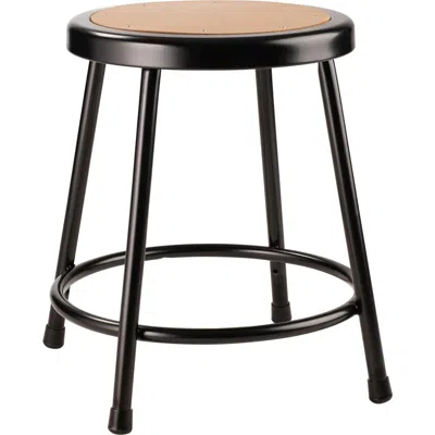 National Public Seating Nps 18"heavy Duty Steel Stool, Black