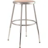 National Public Seating Nps 19"-27" Height Adjustable Heavy Duty Steel Stool, Grey