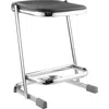 National Public Seating Nps 22" Elephant Z-stool, Black Seat And Chrome Frame