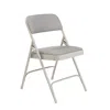 National Public Seating Nps 2200 Series Deluxe Fabric Upholstered Double Hinge Premium Folding Chair, Greystone (pack Of 4) In Gray