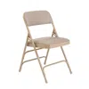 National Public Seating Nps 2300 Series Deluxe Fabric Upholstered Triple Brace Double Hinge Premium Folding Chair, Café Beig