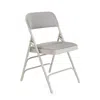 National Public Seating Nps 2300 Series Deluxe Fabric Upholstered Triple Brace Double Hinge Premium Folding Chair, Greystone In White
