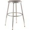National Public Seating Nps 25"-33" Height Adjustable Heavy Duty Vinyl Padded Steel Stool, Grey
