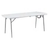 National Public Seating Nps 30" X 72" Heavy Duty Fold-in-half Table, Speckled Grey