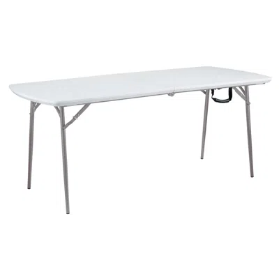 National Public Seating Nps 30" X 72" Heavy Duty Fold-in-half Table, Speckled Grey