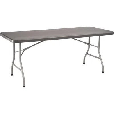 National Public Seating Nps 30" X 72" Heavy Duty Folding Table, Charcoal Slate In Gray