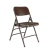 National Public Seating Nps 300 Series Deluxe All-steel Triple Brace Double Hinge Folding Chair, Brown (pack Of 4)