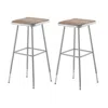 National Public Seating Nps 32"-39" Height Adjustable Heavy Duty Square Seat Steel Stool, Grey