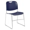 National Public Seating Nps 8500 Series Ultra-compact Plastic Stack Chair, Navy Blue