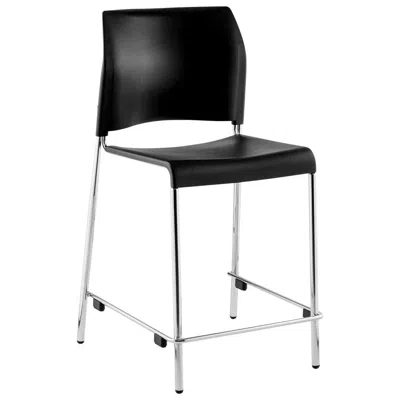 National Public Seating Nps 8800 Series Cafetorium Plush Vinyl Stool, Counter Height In Brown