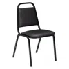 National Public Seating Nps 9100 Series Vinyl Upholstered Stack Chair, Panther Black Seat/black Sandtex Frame