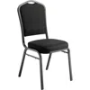 National Public Seating Nps 9300 Series Deluxe Fabric Upholstered Stack Chair, Ebony Black Seat/black Sandtex Frame