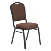 National Public Seating Nps 9300 Series Deluxe Fabric Upholstered Stack Chair, Natural Chocolatier Seat/black Sandtex Frame
