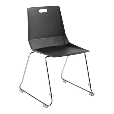 National Public Seating Nps Lūvraflex Chair, Poly Back/seat, Black