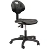 National Public Seating Nps Polyurethane Task Chair, 16"-21" Height, Black