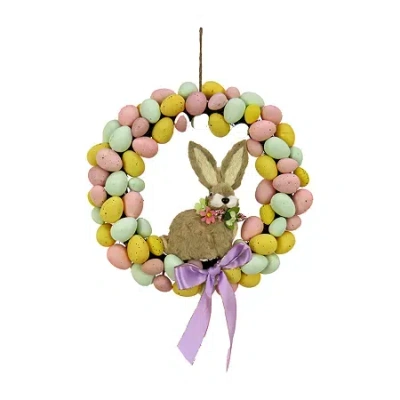 National Tree Co . 16 Egg Wreath In Yellow