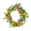 National Tree Co . 22 Ferns And Flowers Wreath In Green