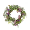 National Tree Co . 22 Flowering Pink Wreath In Purple