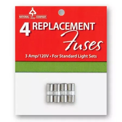 National Tree Co . 4-pc. Standard Light String Replacement Fuse Set Indoor Outdoor Replacement Light In Multi
